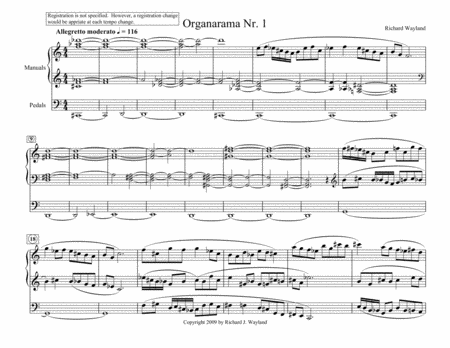 Organorama Nr 1 Sheet Music