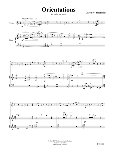 Free Sheet Music Orientations For Violin And Piano