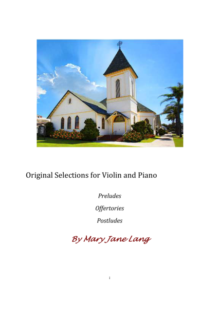 Free Sheet Music Original Selections For Violin And Piano Preludes Offertories Postludes