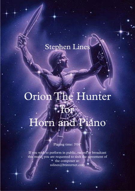 Free Sheet Music Orion The Hunter