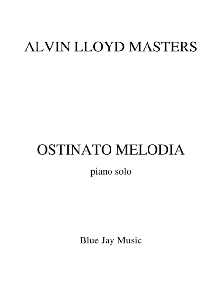 Free Sheet Music Ostinato Melodia