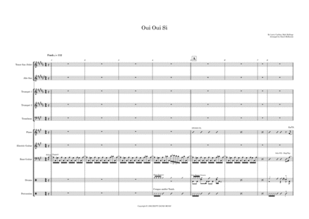 Oui Oui Si Small Band Instrumental Tenor Sax Feature Sheet Music