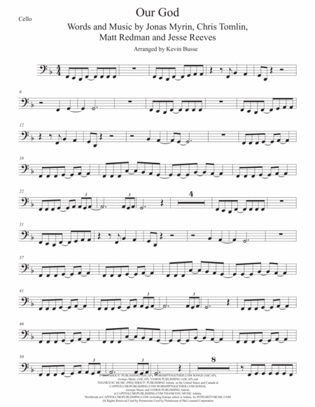 Free Sheet Music Our God Cello