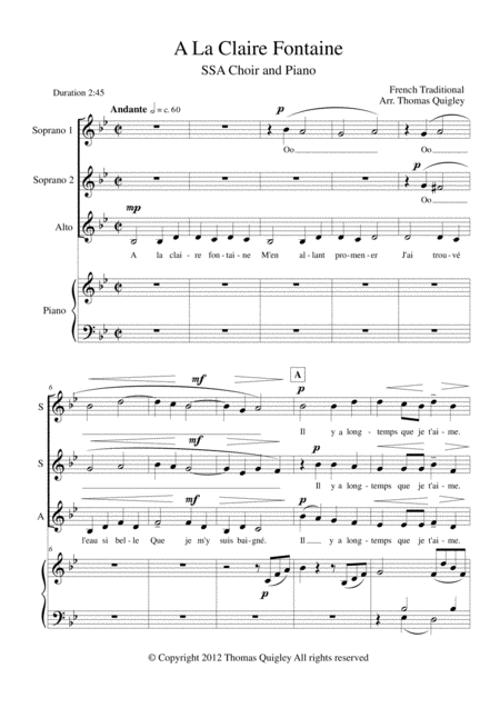 Free Sheet Music Out Of The Depths I Call