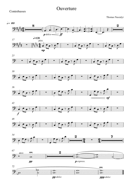 Ouverture Double Bass Part Sheet Music