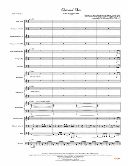 Free Sheet Music Over And Over Chicago Full Score Set Of Parts
