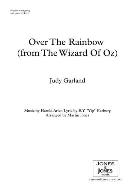 Over The Rainbow From The Wizard Of Oz Flexible 4 Part Wind Ensemble Sheet Music