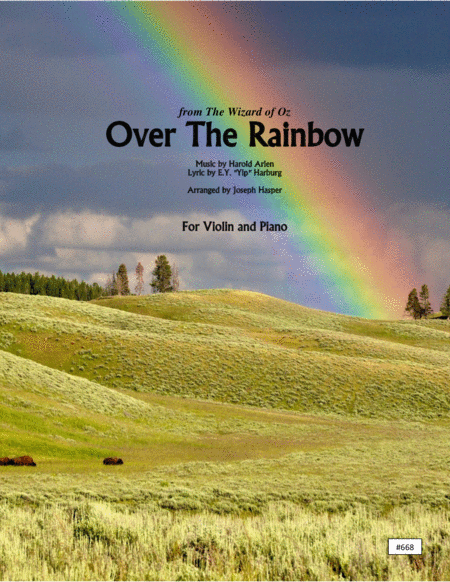 Free Sheet Music Over The Rainbow From The Wizard Of Oz Violin And Piano