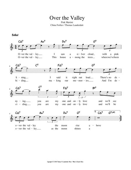 Over The Valley C Sheet Music