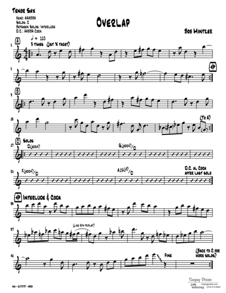 Overlap Bb Sheet Music