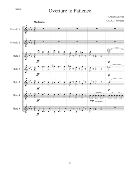 Overture To Patience Sheet Music