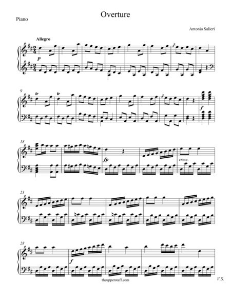 Free Sheet Music Overture