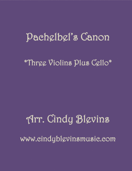 Pachelbels Canon For Three Violins And Cello Sheet Music