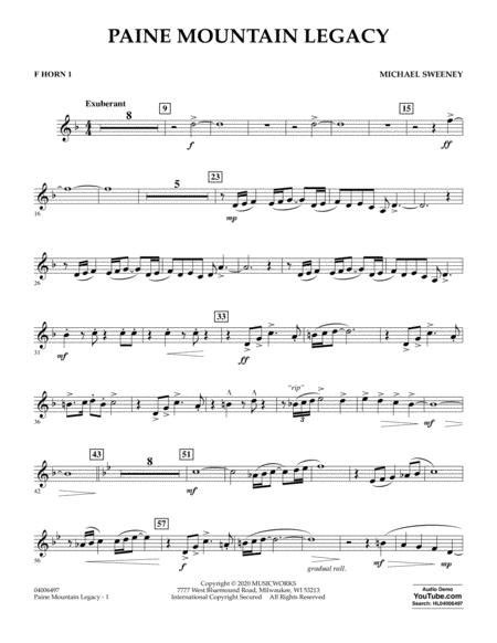 Free Sheet Music Paine Mountain Legacy F Horn 1