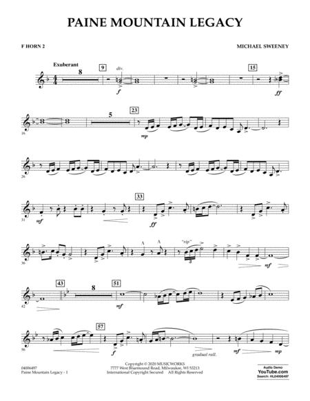 Paine Mountain Legacy F Horn 2 Sheet Music