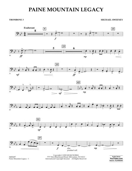 Free Sheet Music Paine Mountain Legacy Trombone 3