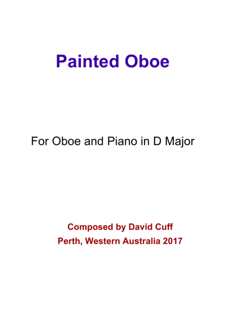 Painted Oboe Sheet Music