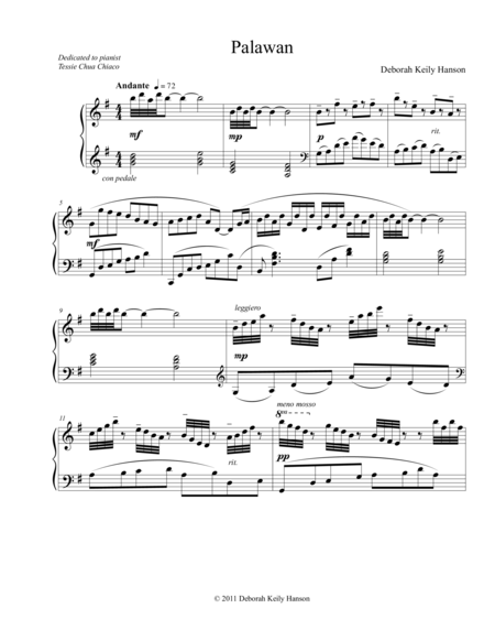 Palawan Sheet Music