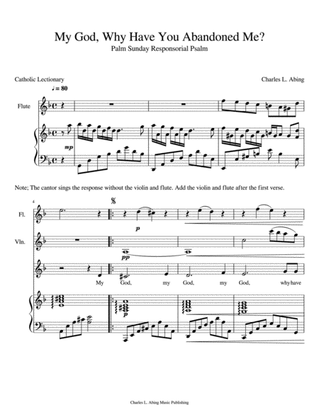 Free Sheet Music Palm Sunday Responsorial Psalm