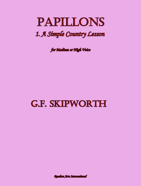 Papillons A Simple Country Lesson Sheet Music