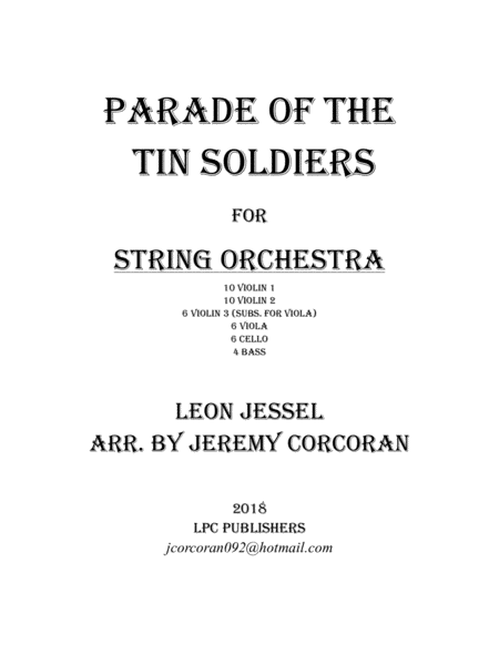 Parade Of The Tin Soldiers For String Orchestra Sheet Music