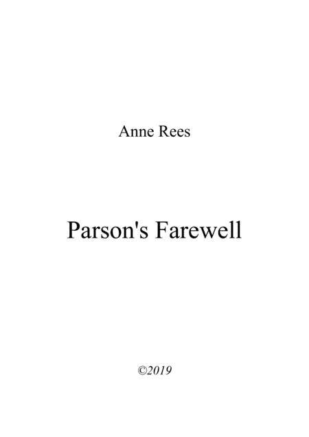 Parsons Farewell Arrangement For Piano With My Lady Cullen Sheet Music