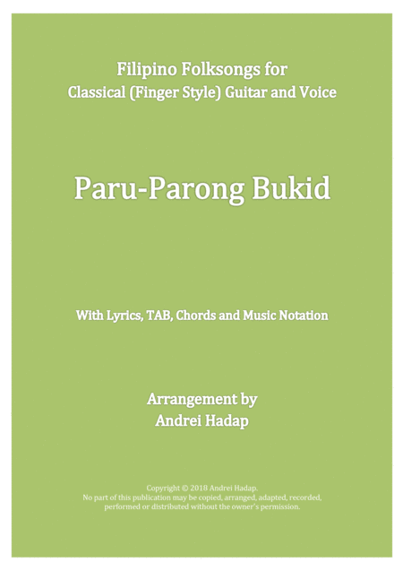 Paru Parong Bukid Fingerstyle Guitar With Tab Sheet Music