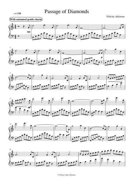 Free Sheet Music Passage Of Diamonds