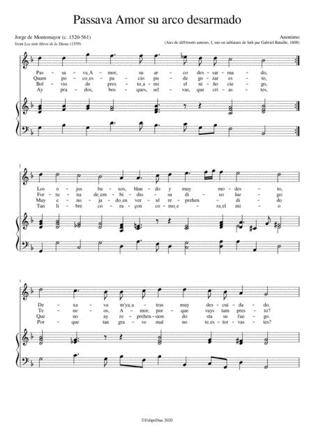 Passava Amor Su Arco Desarmado Sheet Music