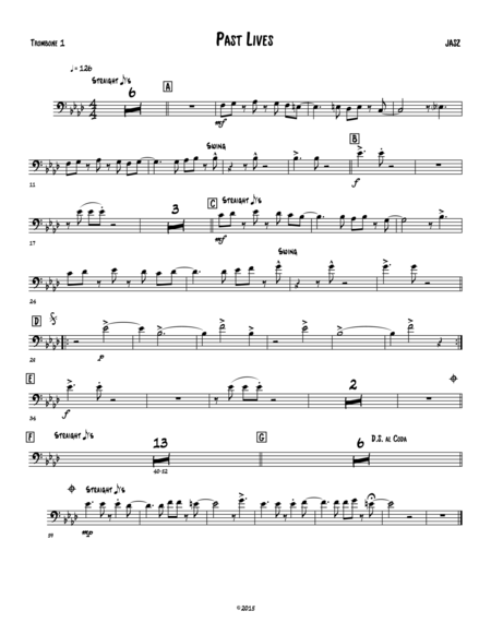 Free Sheet Music Past Lives Trombone