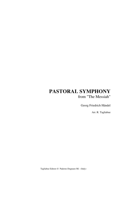 Pastoral Symphony From The Messiah Handel Arr For String Trio Sheet Music