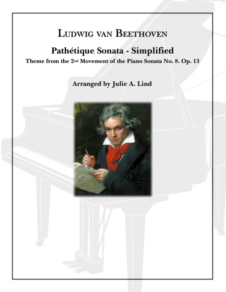 Pathetique Simplified Theme From The 2nd Movement Of The Piano Sonata No 8 Op 13 Sheet Music