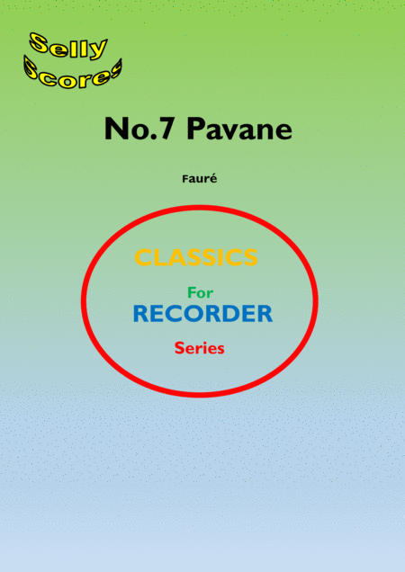 Free Sheet Music Pavane For 2 Descant Recorders