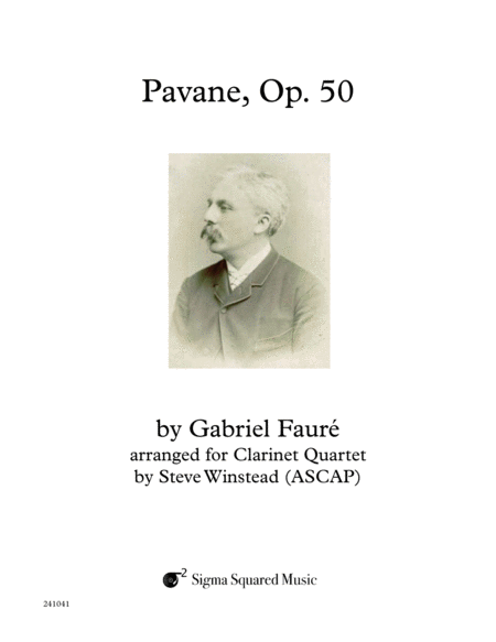Free Sheet Music Pavane Op 50 For Clarinet Quartet Or Choir