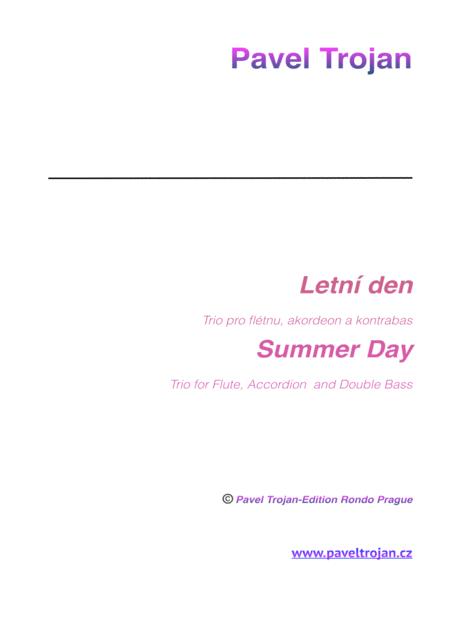Free Sheet Music Pavel Trojan Summer Day Trio For Flute Accordion And Double Bass