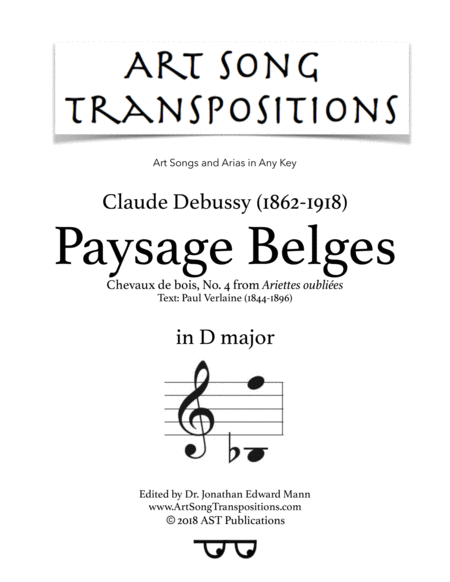 Free Sheet Music Paysage Belges Chevaux De Bois D Major