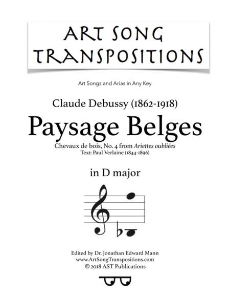 Paysage Belges Chevaux De Bois D Major Sheet Music