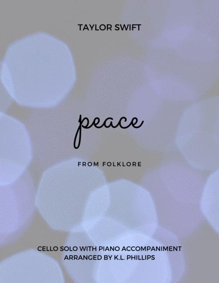 Peace Folklore Cello Solo With Piano Accompaniment Sheet Music