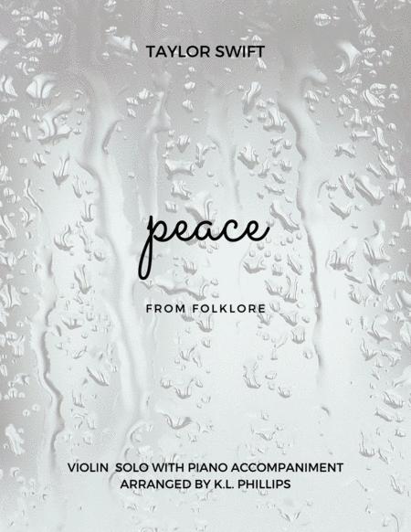 Peace Folklore Violin Solo With Piano Accompaniment Sheet Music