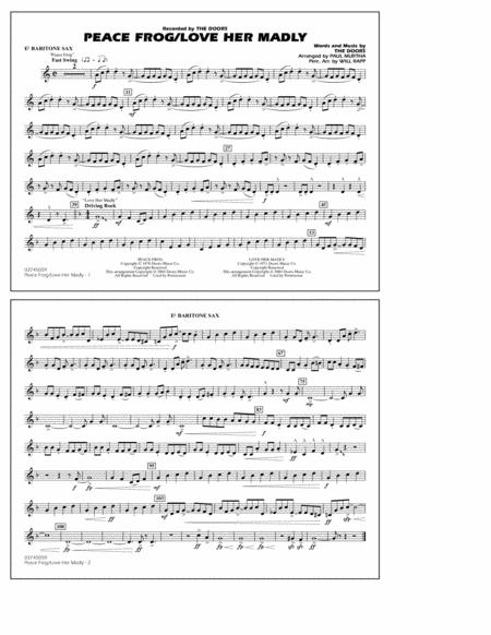 Peace Frog Love Her Madly Arr Paul Murtha Eb Baritone Sax Sheet Music