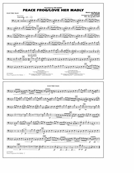 Free Sheet Music Peace Frog Love Her Madly Arr Paul Murtha Electric Bass