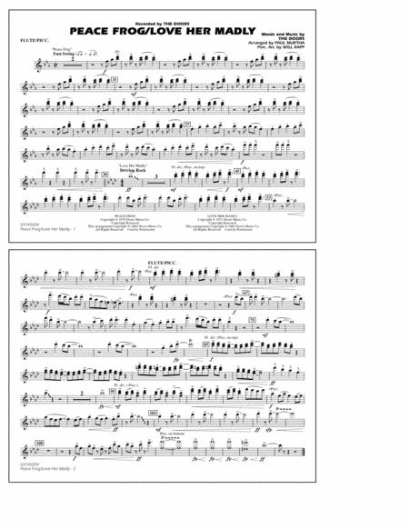 Free Sheet Music Peace Frog Love Her Madly Arr Paul Murtha Flute Piccolo