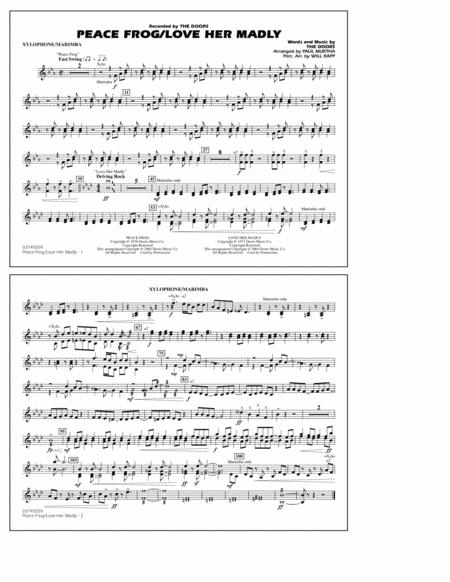 Free Sheet Music Peace Frog Love Her Madly Arr Paul Murtha Xylophone Marimba