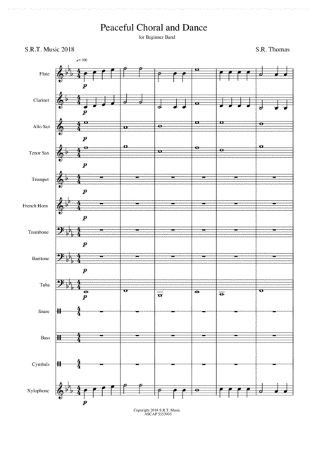 Peaceful Choral And Dance Sheet Music