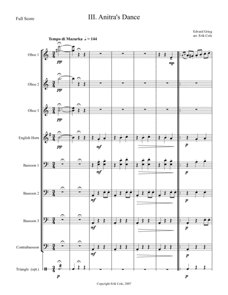 Peer Gynt Suite 3 Anitras Dance Sheet Music