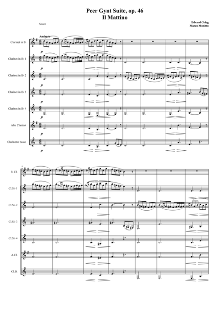 Free Sheet Music Peer Gynt Suite Op 46