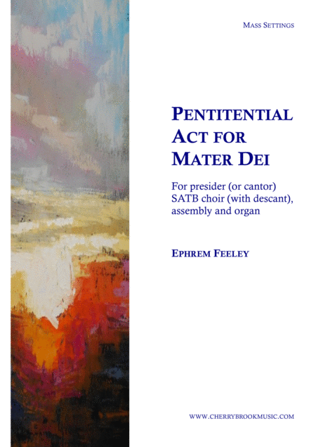 Free Sheet Music Penitential Act For Mater Dei