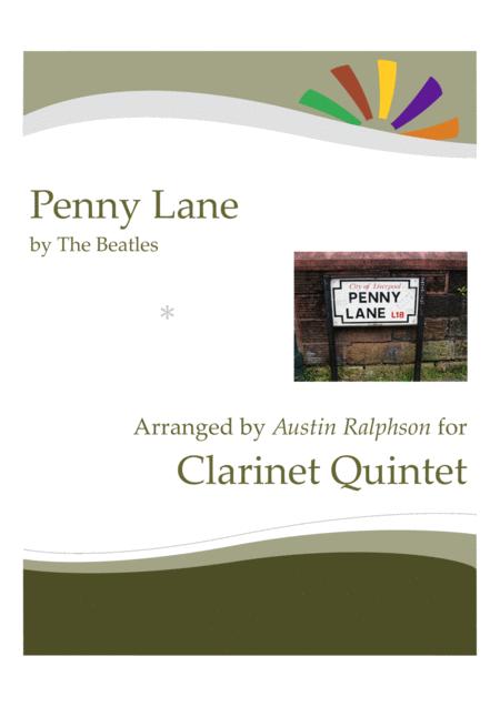 Free Sheet Music Penny Lane Clarinet Quintet