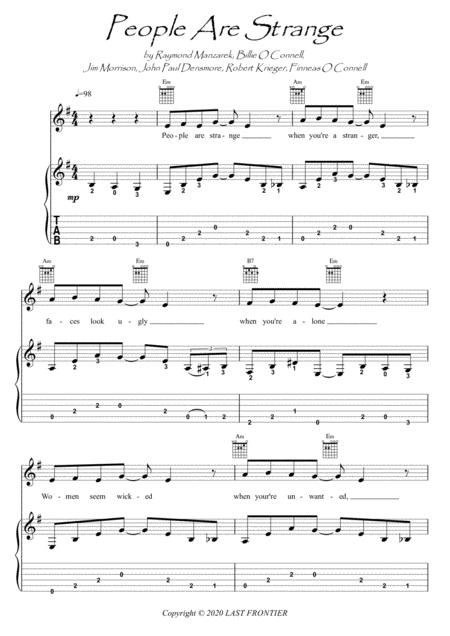 People Are Strange Guitar Fingerstyle Sheet Music