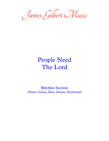 People Need The Lord Sheet Music